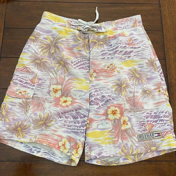 Tommy Hilfiger 90s Swim Trunks Medium - Picture 1 of 5